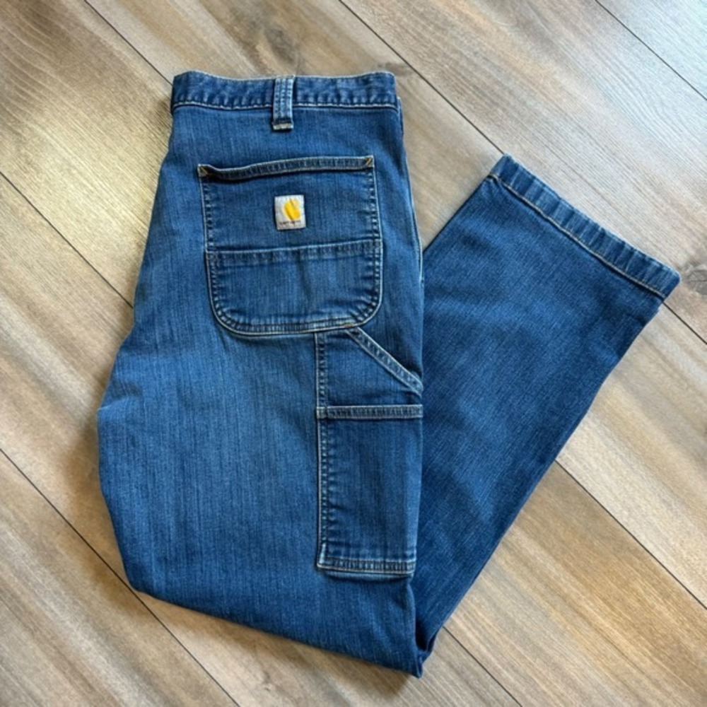 Carhartt Relaxed Fit Straight Leg Carpenter Jeans Mens 38x30 Blue Denim